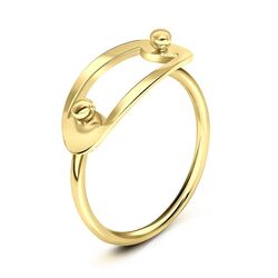 Gold Plated Silver Rings NSR-2815-GP